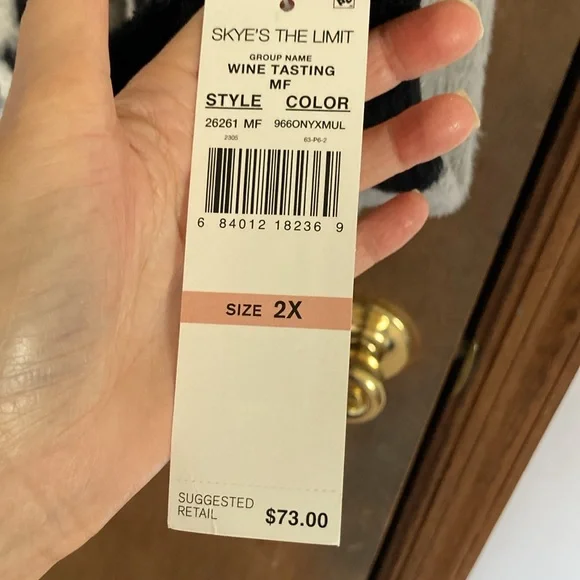 Relist2/18 Skye’s the Limit abstract animal print comfy soft sweater 2X - Picture 13 of 17